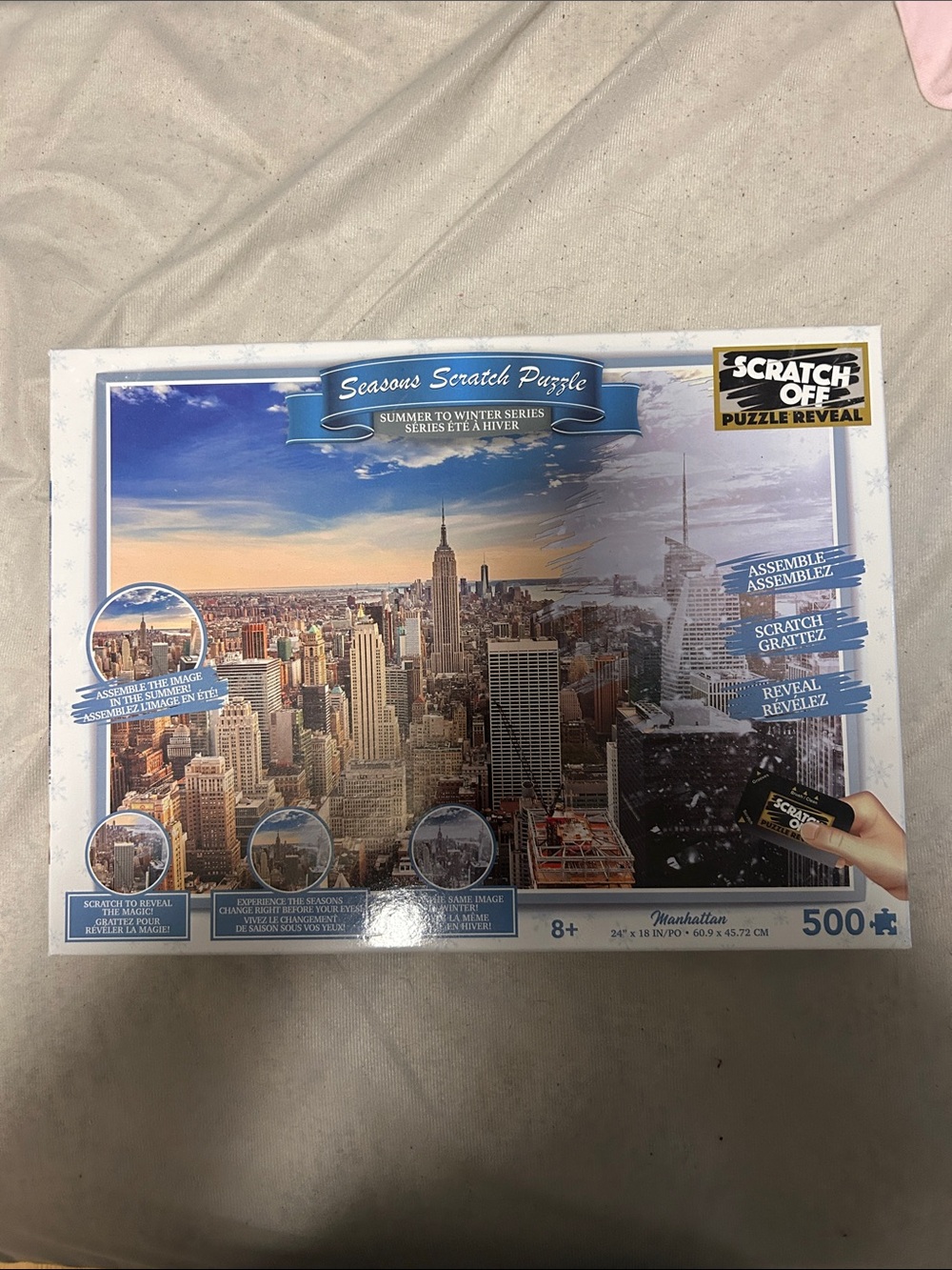 - Manhattan Skyline 500-Piece Puzzle (White)